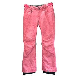 ROXY pink 8K ski pants snowboard winter wear  trousers slim fit